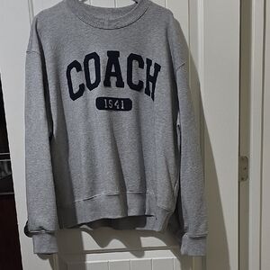 Coach Gray Crewneck Sweater